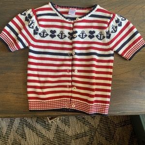 Gymboree nautical stripe sweater/cardigan